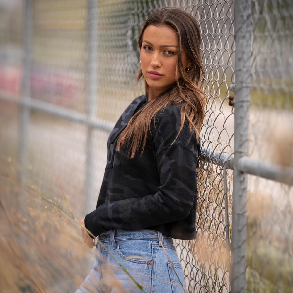 Camouflage Cropped Hoodie